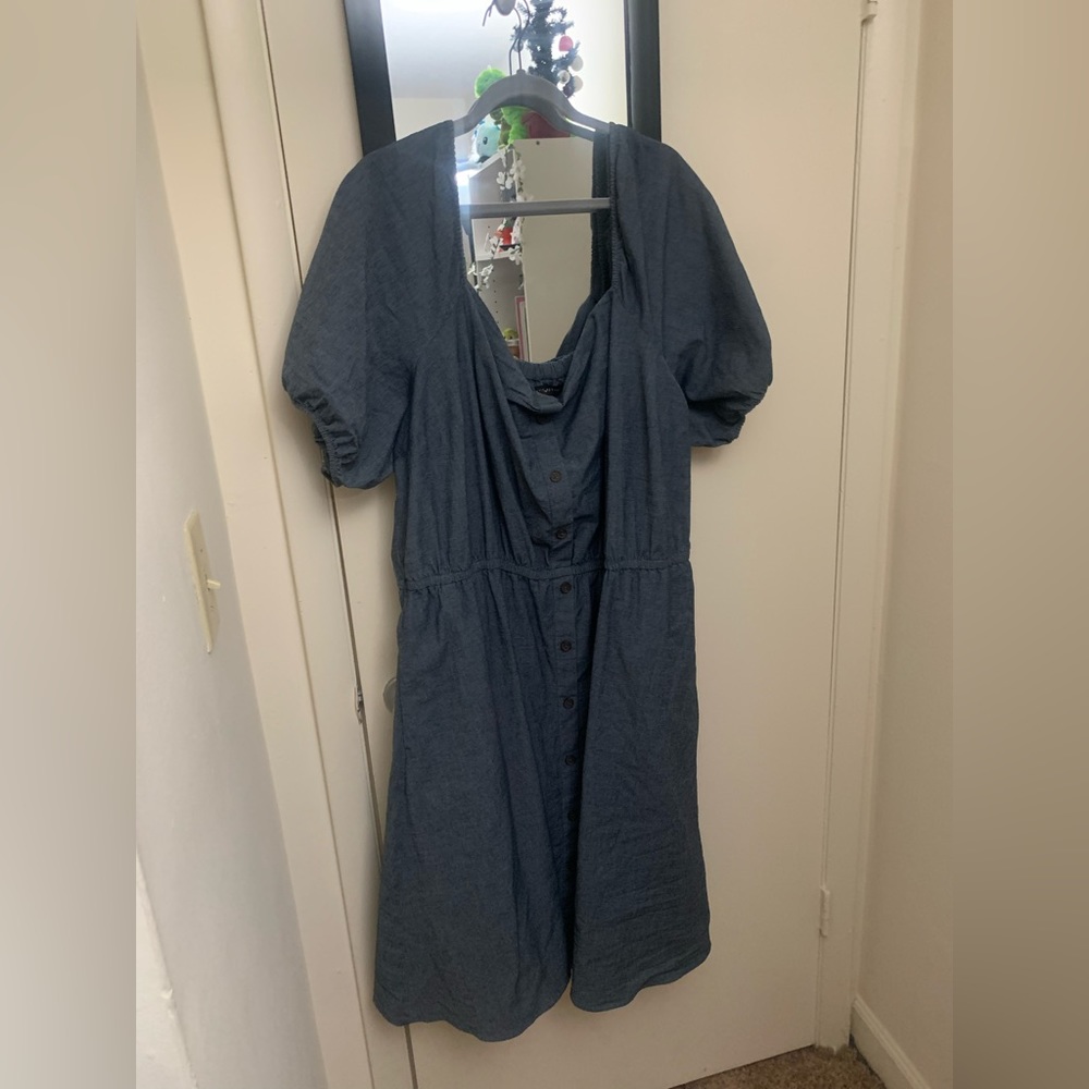 Lane Bryant Elastic Denim Dress